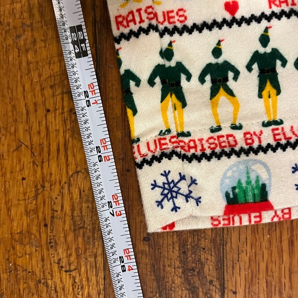 Elf Festive Patterned Pajama Pants Size: 10 - Picture 7 of 17
